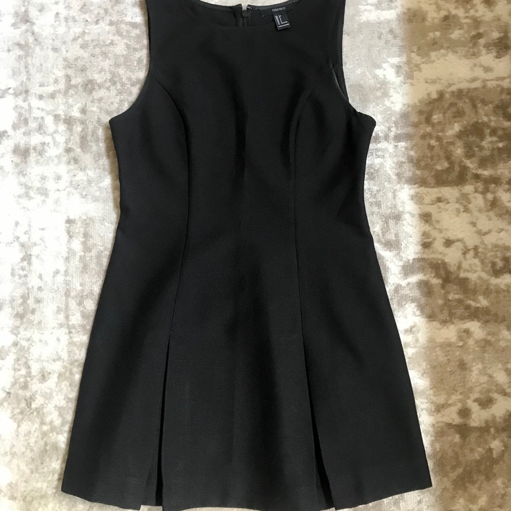 Pleated little black dress